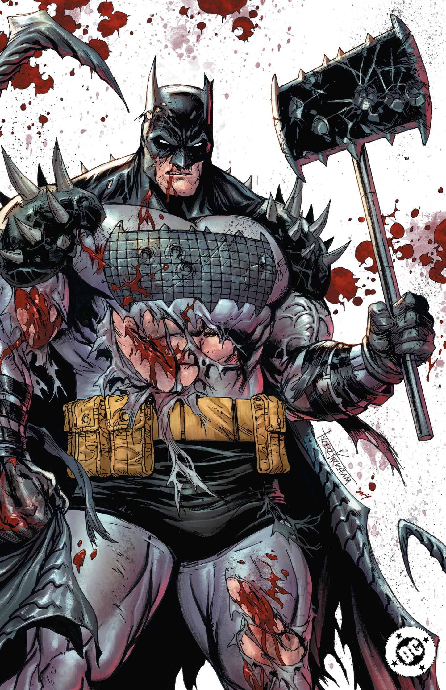 Absolute Batman 14 Battle Damaged Batman by Tyker Kirkham