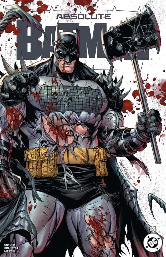 Absolute Batman 14 Battle Damaged Batman by Tyler Kirkham