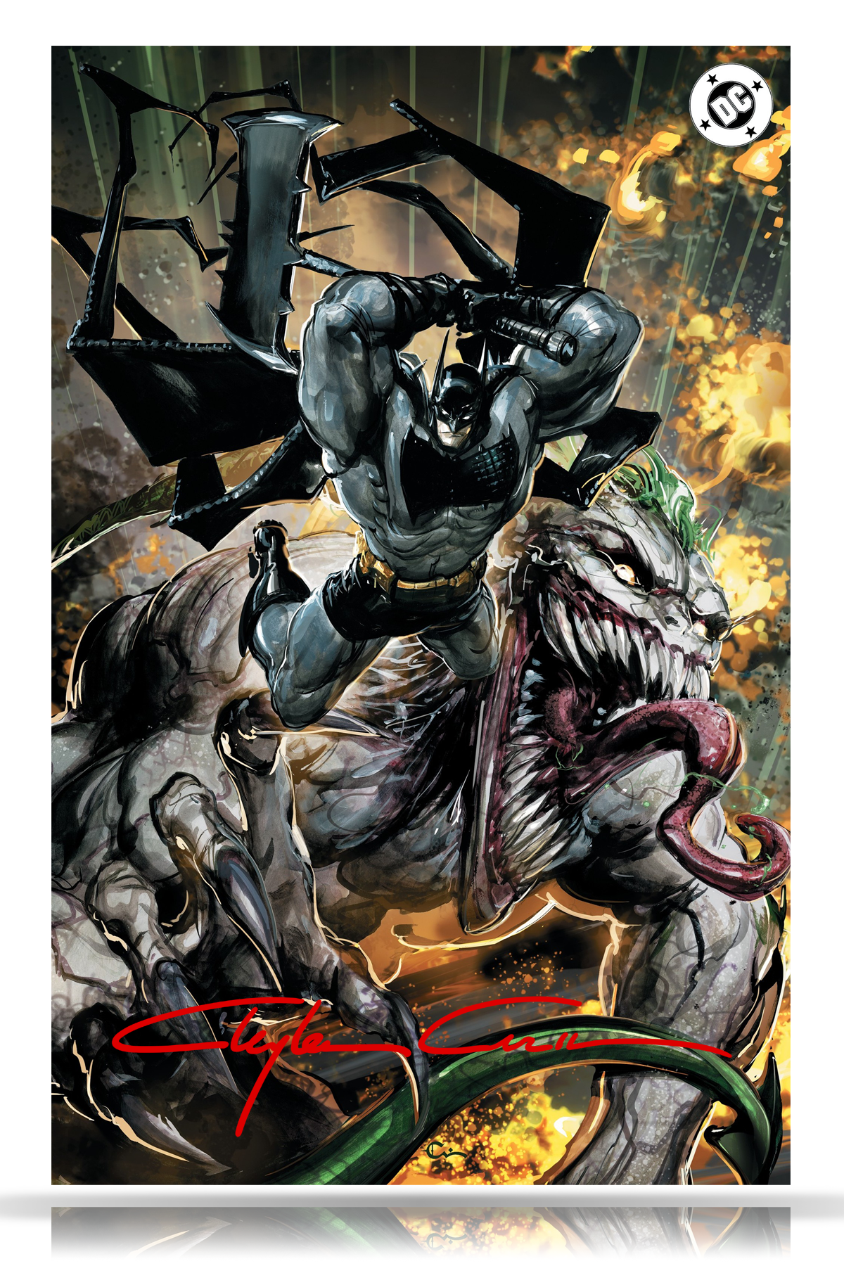 Absolute Batman #19 Clayton Crain Batman vs. Joker Full Art Classic Signed