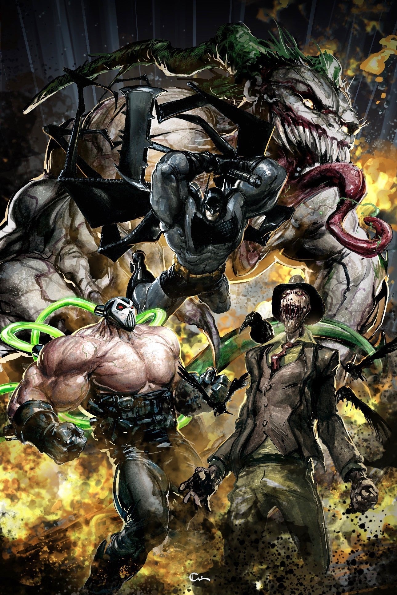 Absolute Batman #19 Clayton Crain All Characters Full Art