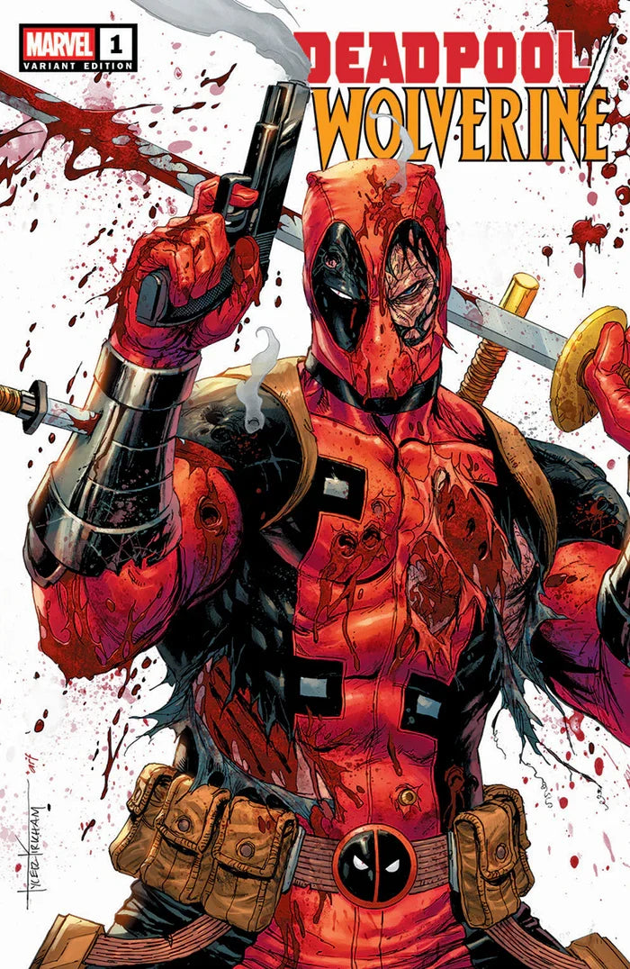 Deadpool Wolverine #1 Tyler Kirkham Exclusive Battle Damage Trade Dress