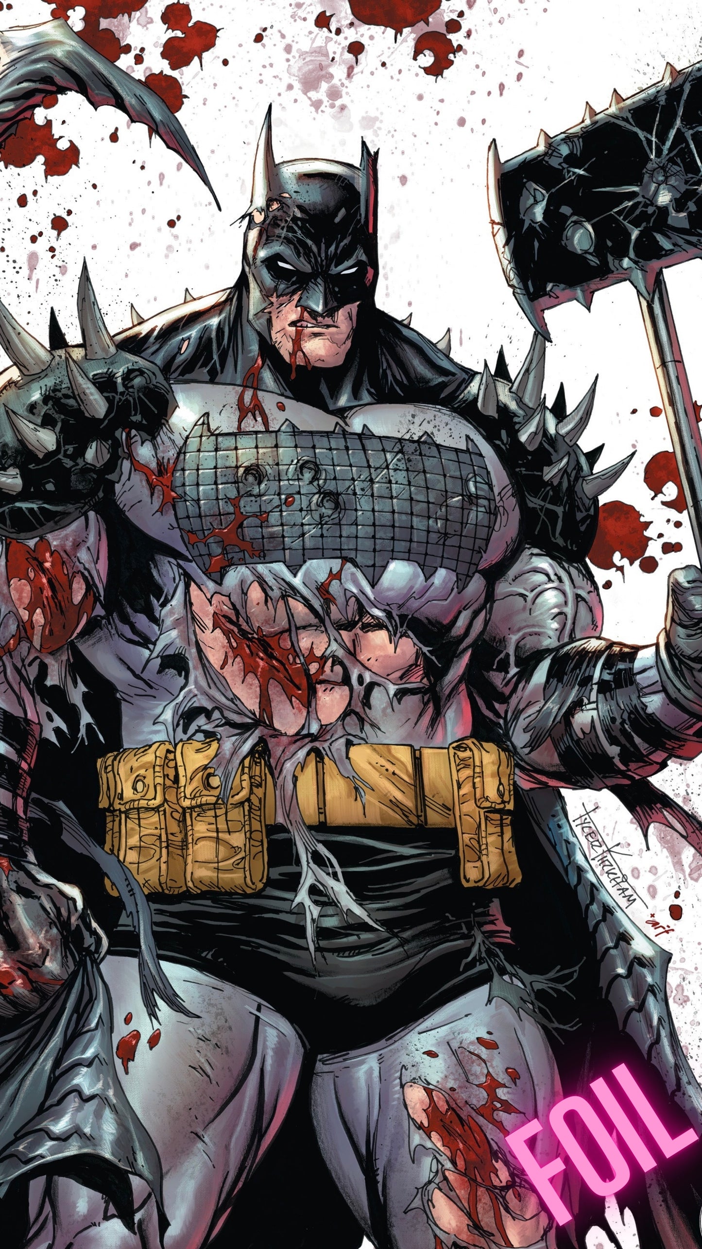 Absolute Batman 14 Battle Damaged FOIL Cover