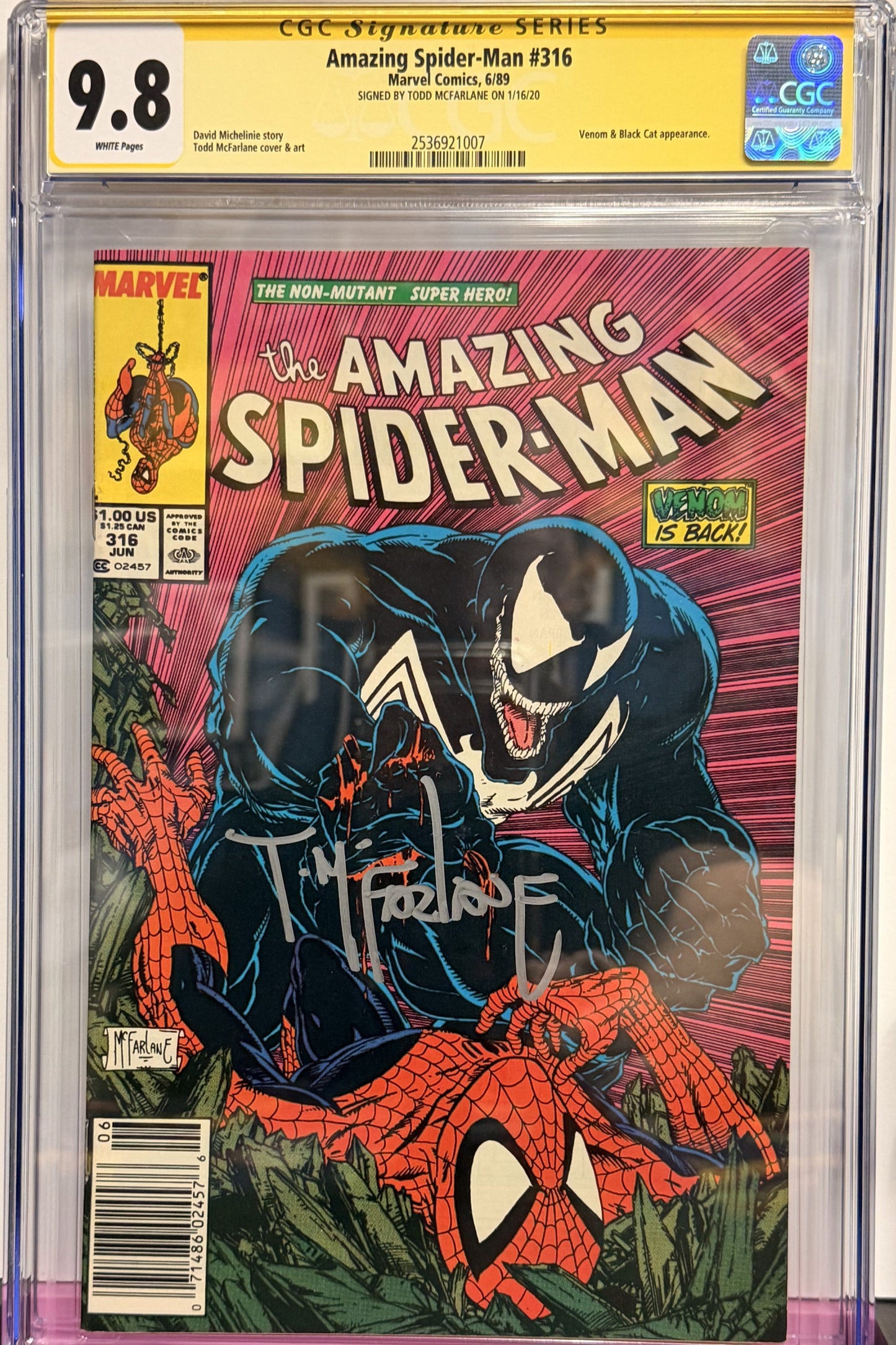9.8 Signed Amazing Spider-Man #316 6/89