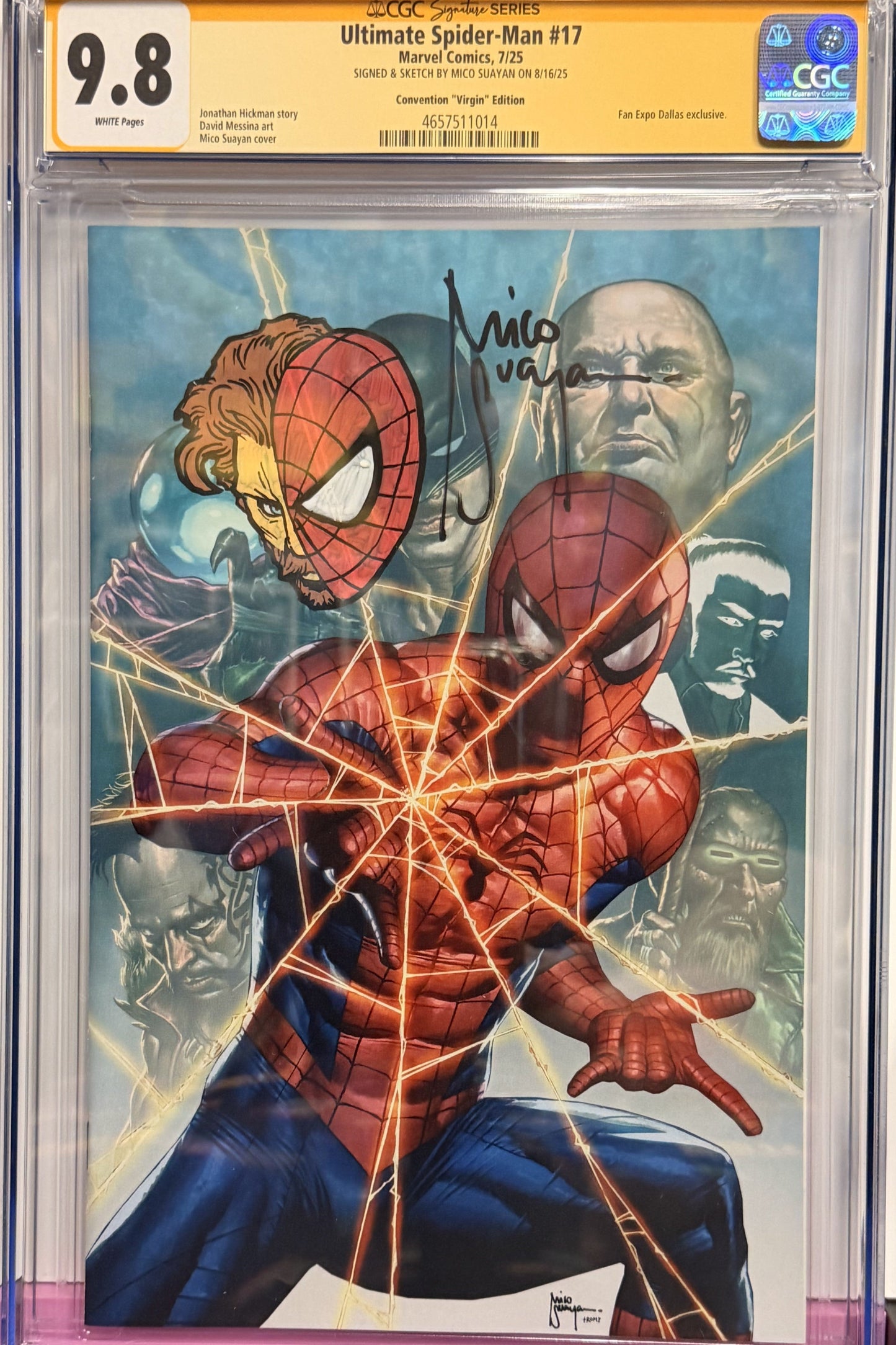 9.8 Signed Ultimate Spider-Man #17 7/25 by Mico Suayan
