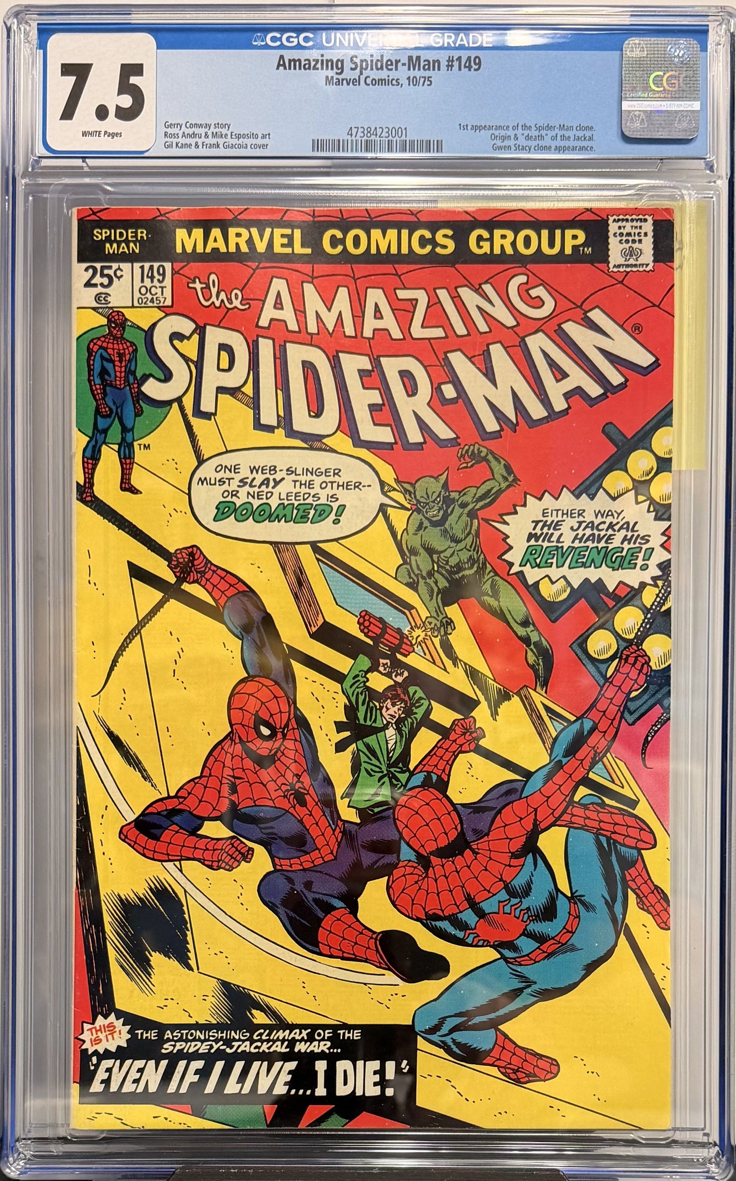 7.5 CGC Amazing Spider-Man #149 10/75
