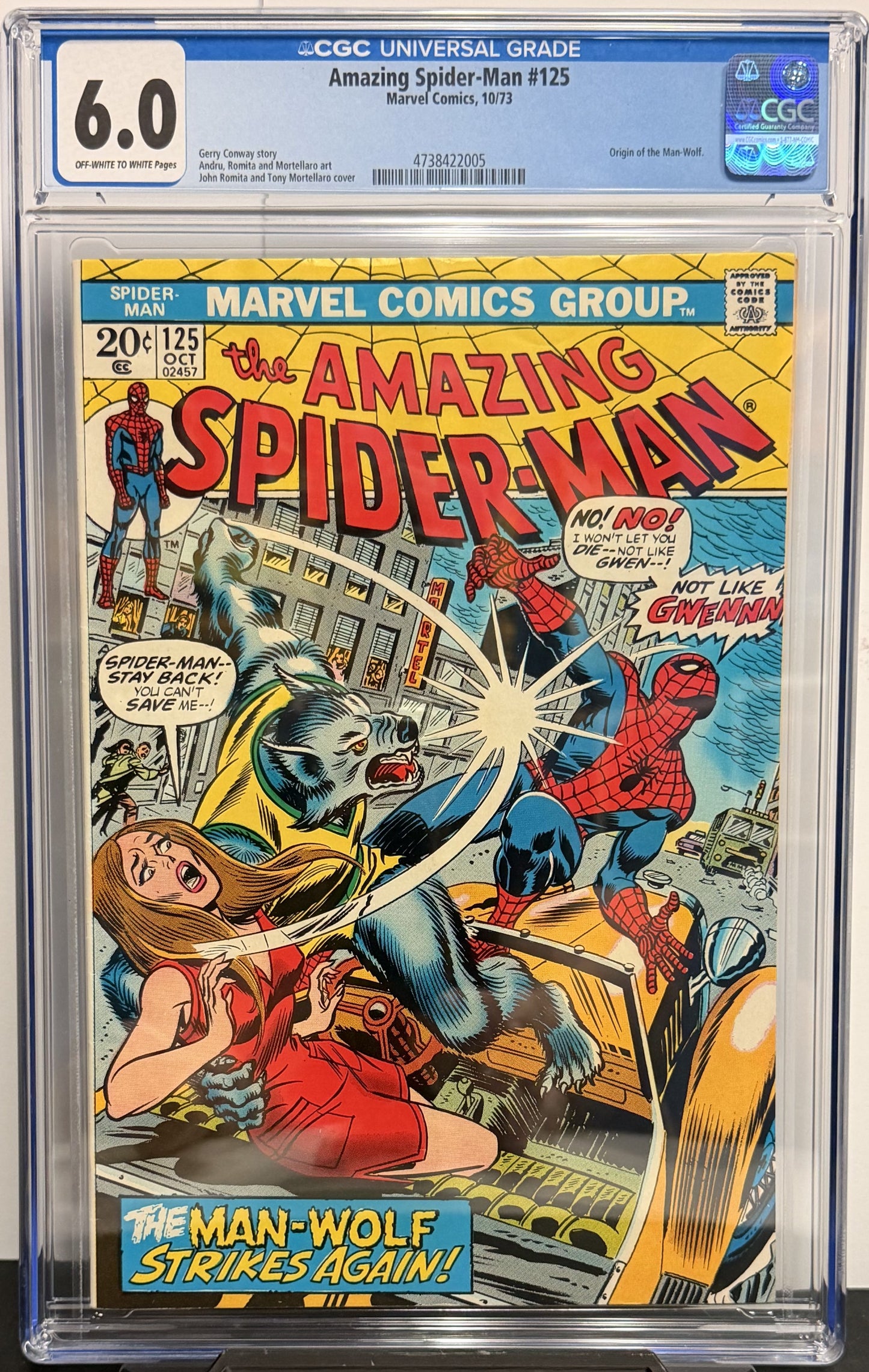 6.0 CGC Amazing Spider-Man #125 10/73