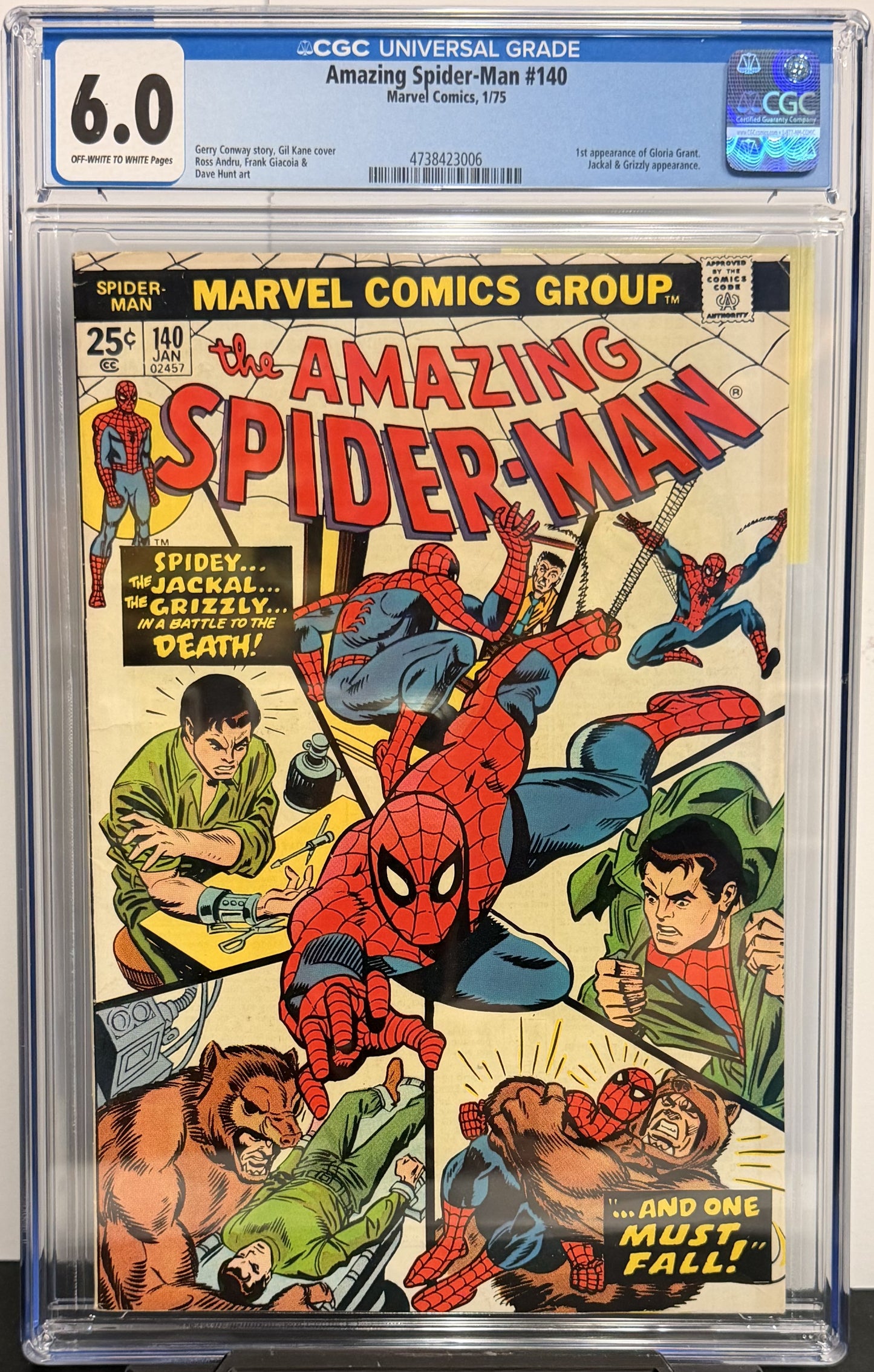 6.0 CGC Amazing Spider-Man #140 1/75