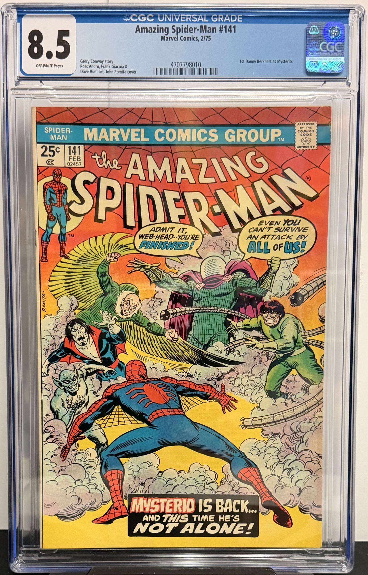 8.5 CGC Amazing Spider-Man #141 2/75