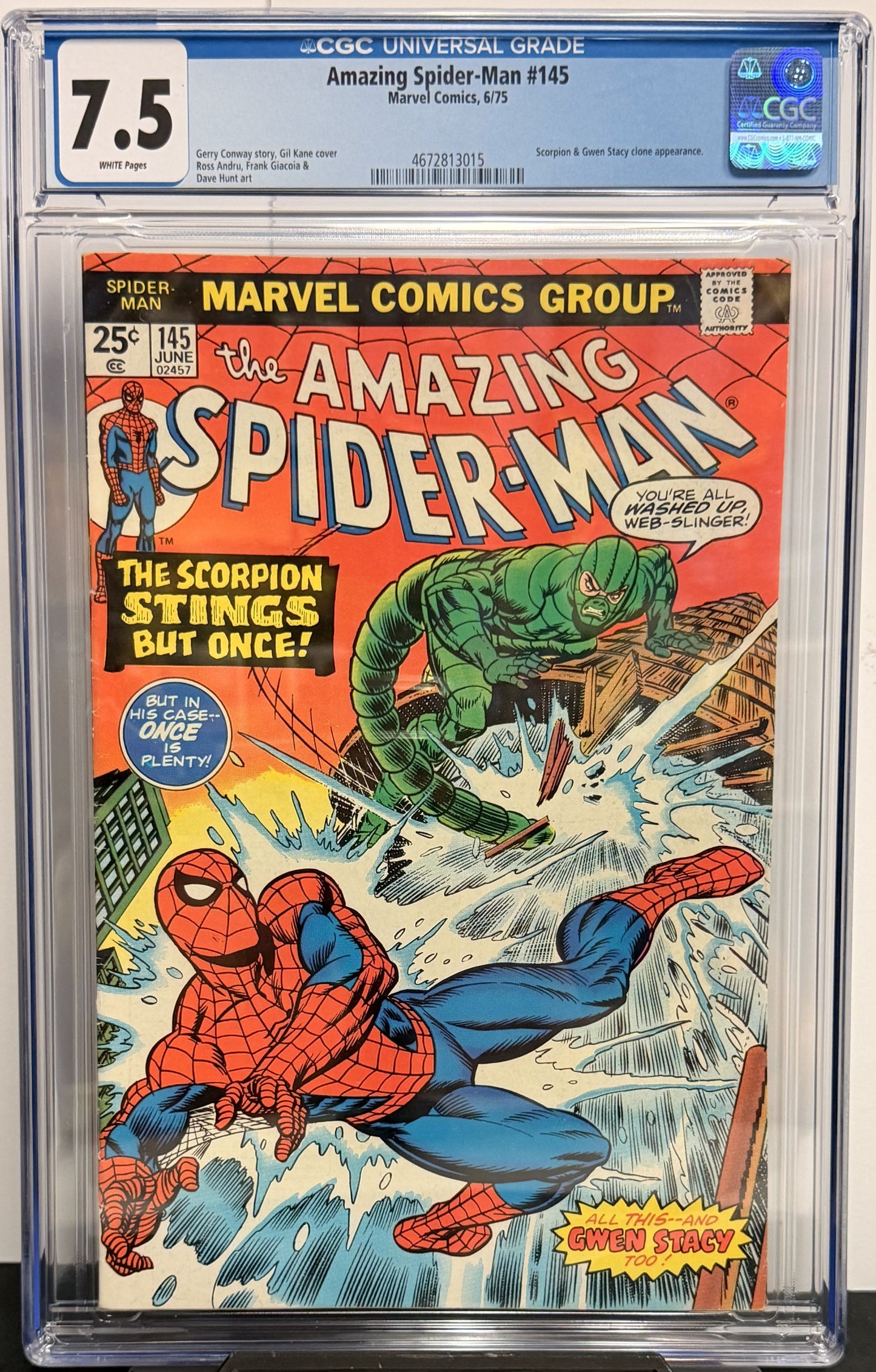 7.5 CGC Amazing Spider-Man #145 6/75
