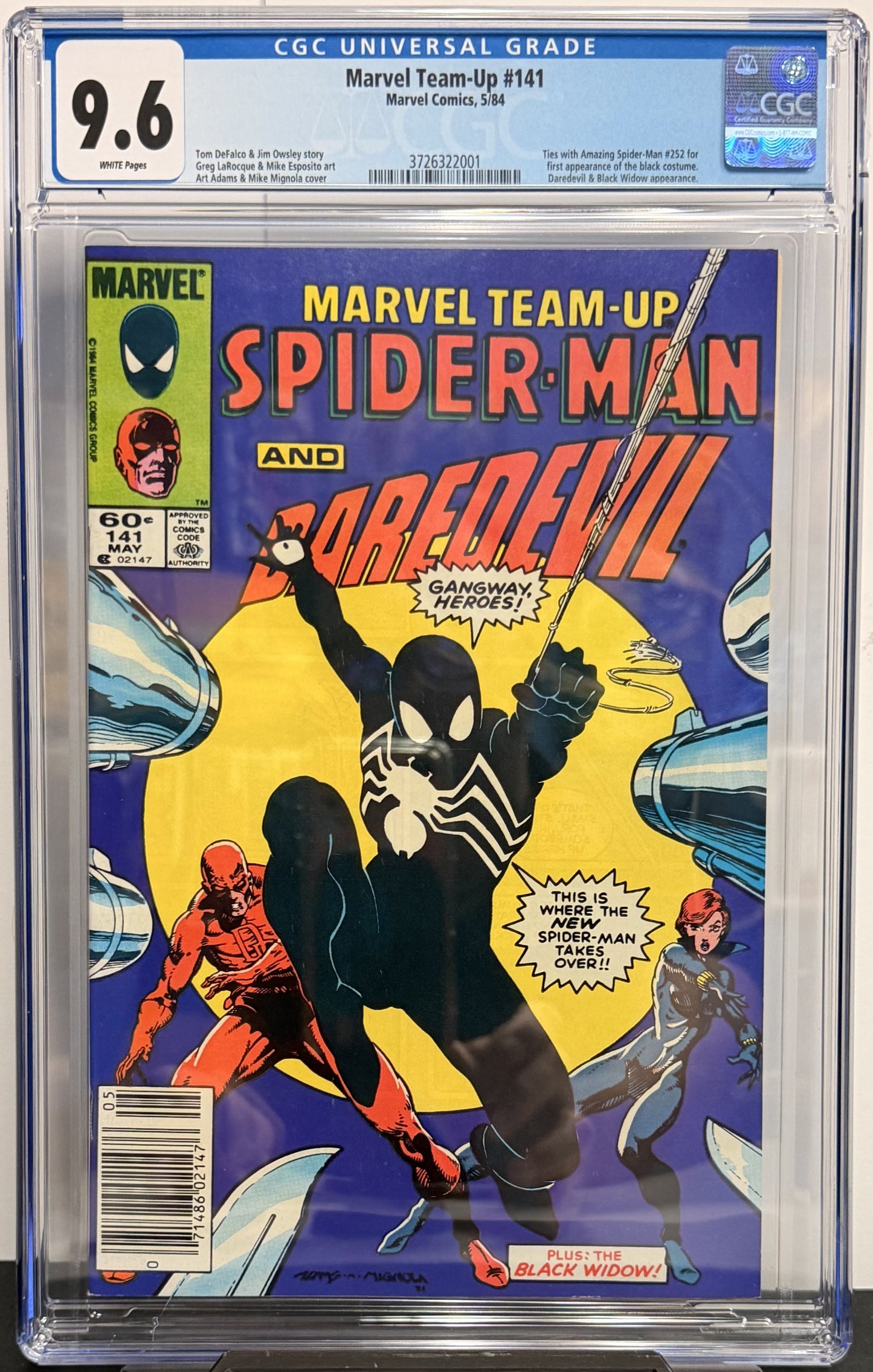 9.6 CGC Marvel Team-Up #141 5/84 Newsstand