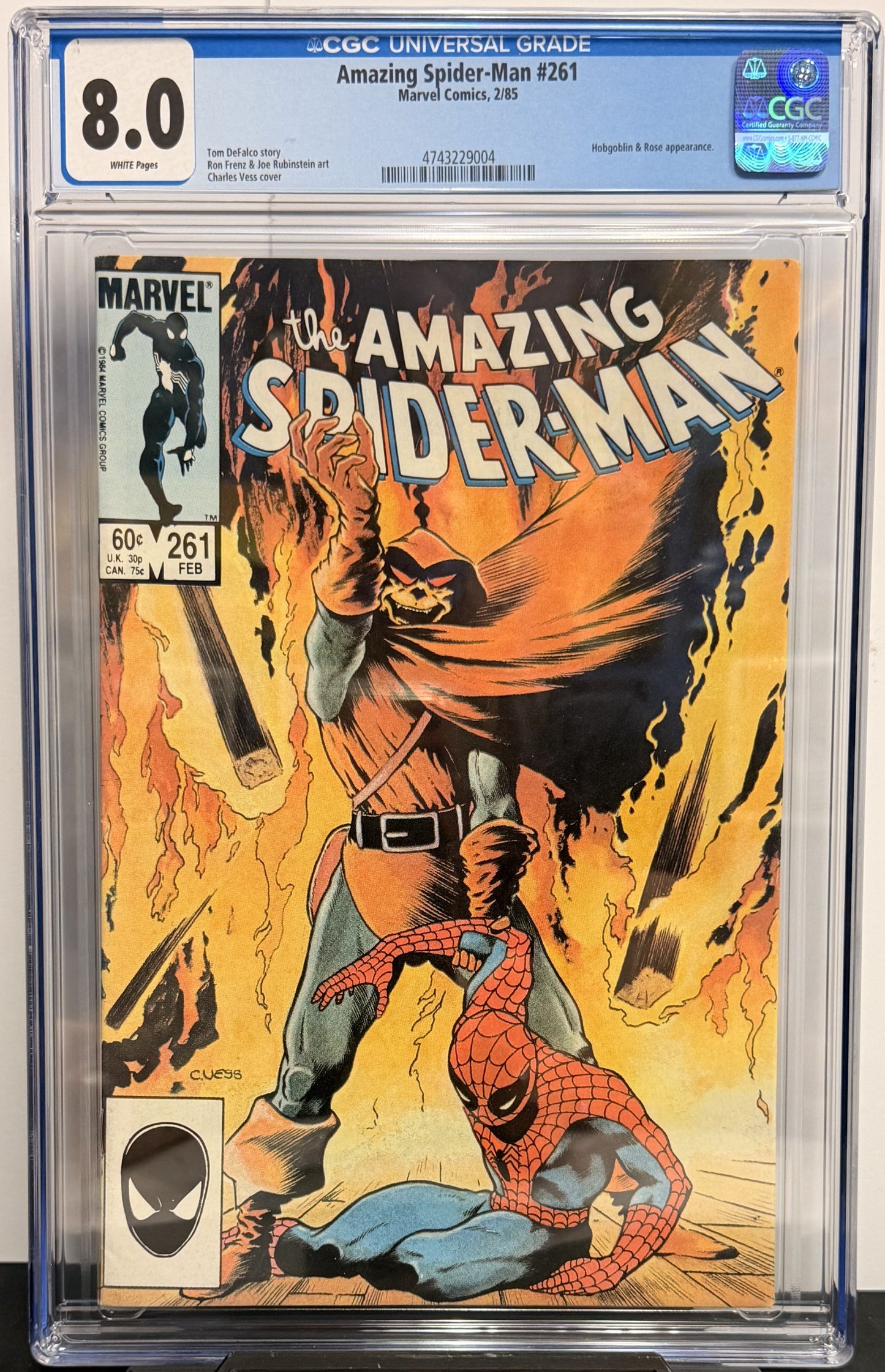 8.0 CGC Amazing Spider-Man #261 2/85