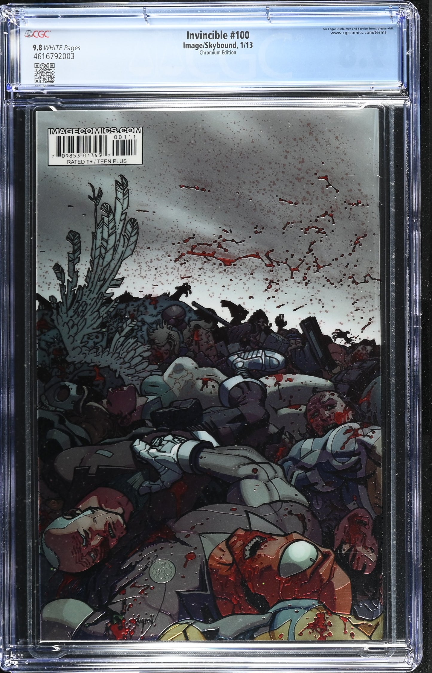 Invincible #100 CGC 9.8 (Ottley Wraparound Chromium Variant)