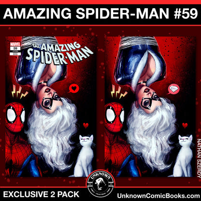 [2 PACK] AMAZING SPIDER-MAN #59 UNKNOWN COMICS NATHAN SZERDY EXCLUSIVE VAR (10/09/2024)