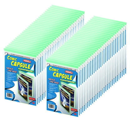 Glow in the Dark SILVER Age Size ComicCapsule