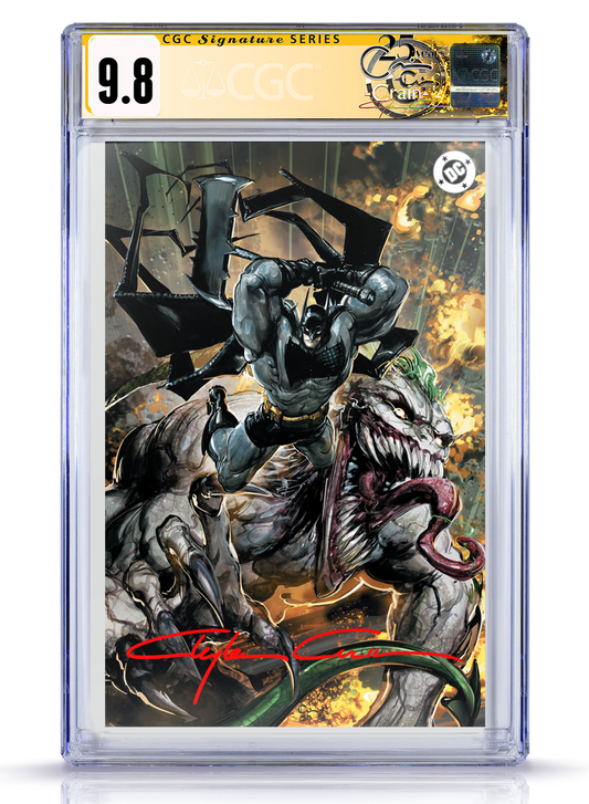 9.8 Yellow Label - Absolute Batman #19, Clayton Crain [Batman vs. Joker Var.]
