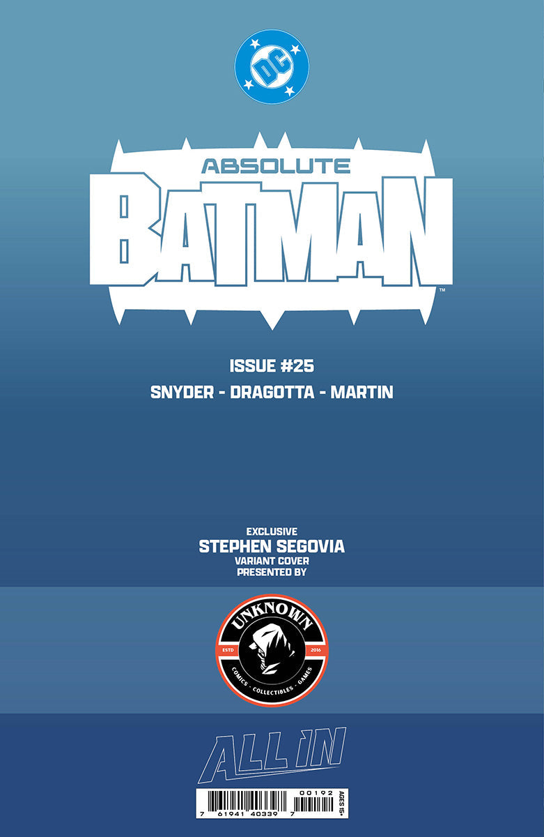 ABSOLUTE BATMAN #25 CONNECTING COVER A STEPHEN SEGOVIA EXCLUSIVE VIRGIN VAR (10/28/2026)