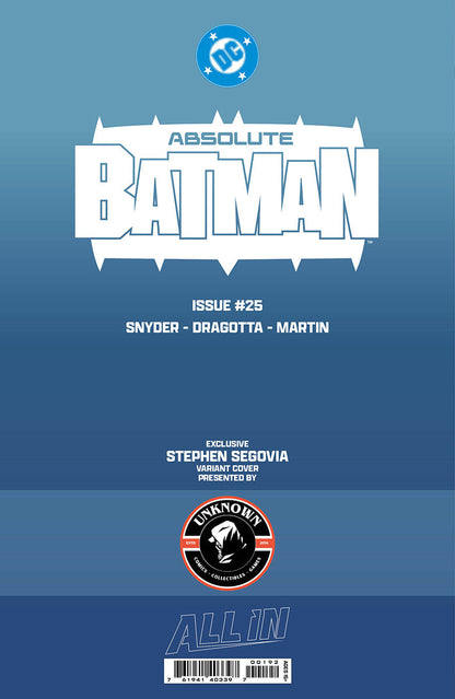 ABSOLUTE BATMAN #25 CONNECTING COVER A STEPHEN SEGOVIA EXCLUSIVE VIRGIN VAR (10/28/2026)