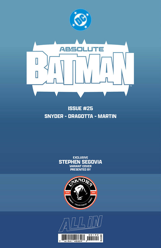 ABSOLUTE BATMAN #25 CONNECTING COVER B STEPHEN SEGOVIA EXCLUSIVE VAR (10/28/2026)