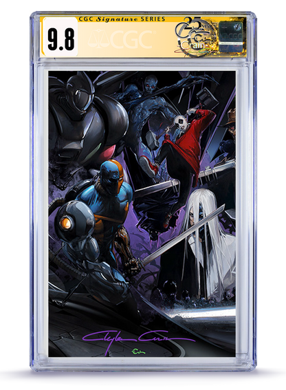 Absolute Batman #23 Clayton Crain Deathstroke Full Art CGC 9.8, image 3