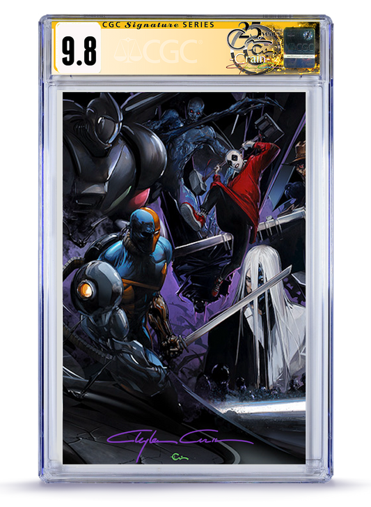 [Limited Preorder] Absolute Batman #23 Clayton Crain Connecting Cover Deathstroke Full Art 9.8 CGC Graded