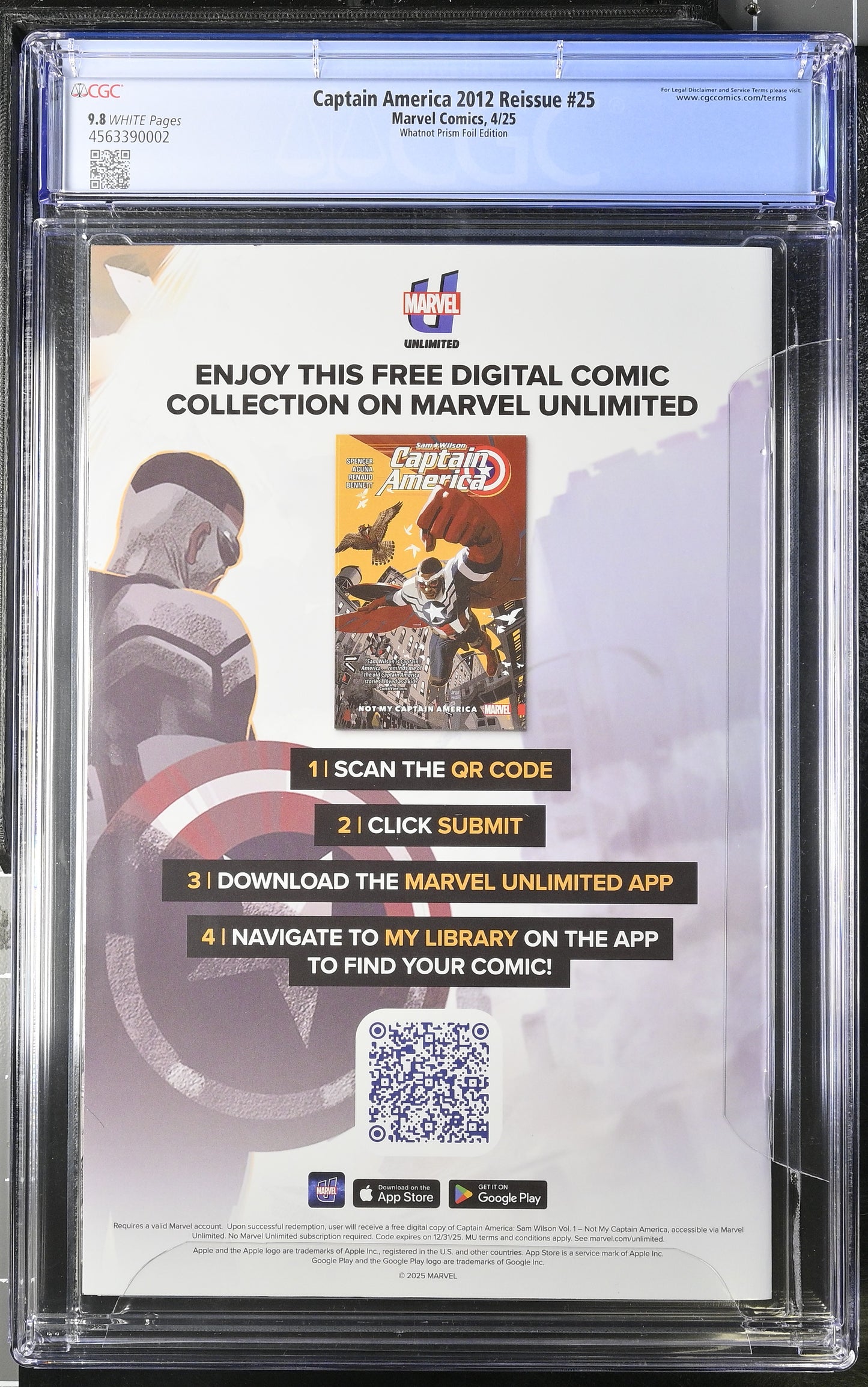 Captain America 25 Whatnot Prizm Edition CGC 9.8