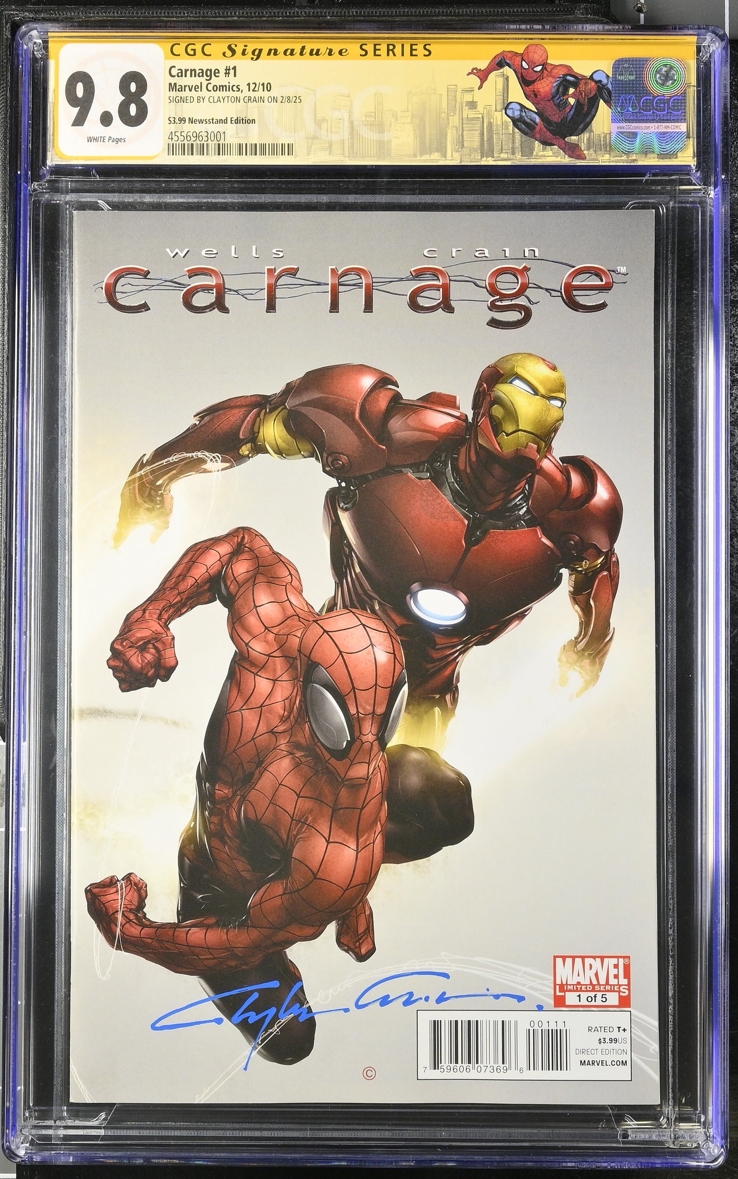 (A) Carnage #1 Signed by Clayton Crain CGC 9.8 Custom label