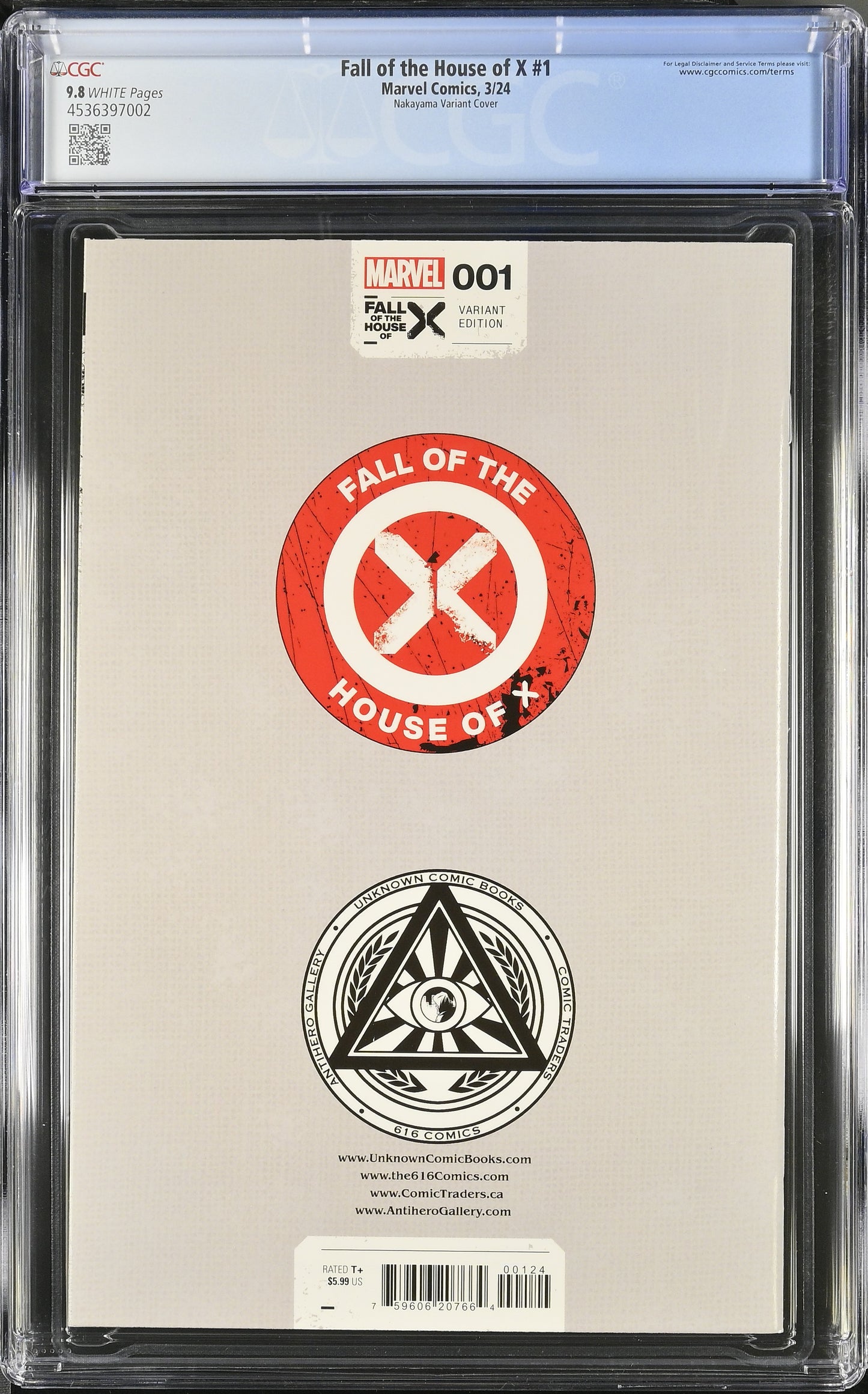 Fall of the House of X #1 DNA Virgin Foil Cover CGC 9.8