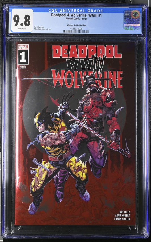 Deadpool Vs Wolverine WW3 RED Foil CGC 9.8 ( Only 24 copies made