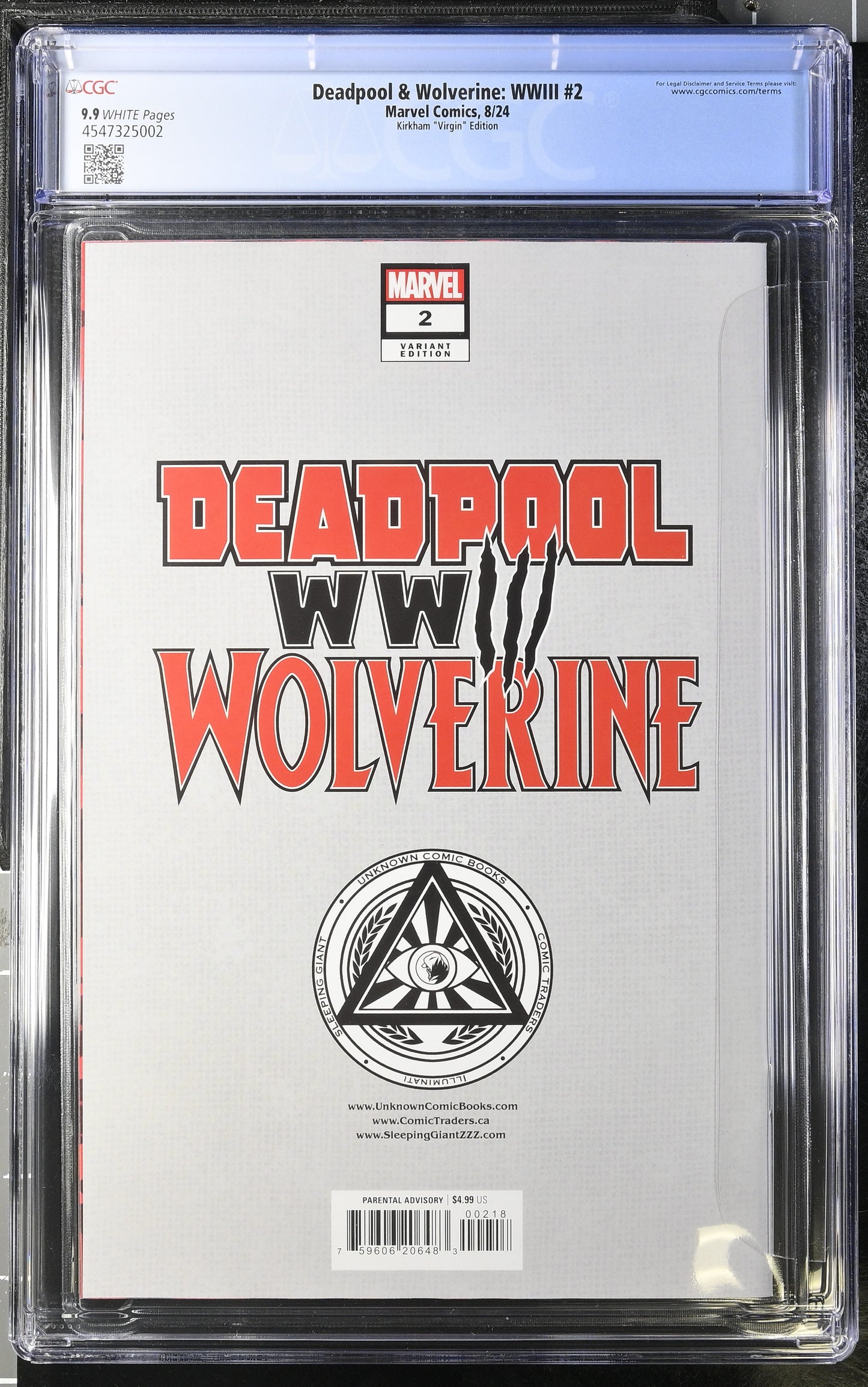 Deadpool Wolverine Tyler Kirkham Virgin CGC 9.9