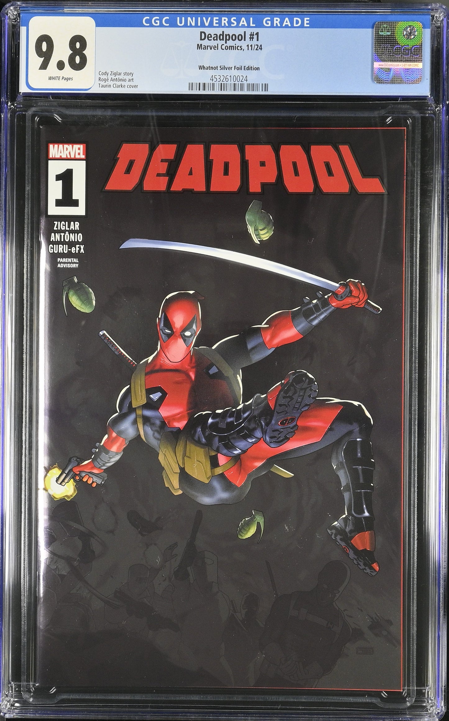 Deadpool Whatnot Silver Foil Edition CGC 9.8 Limited to 1,000