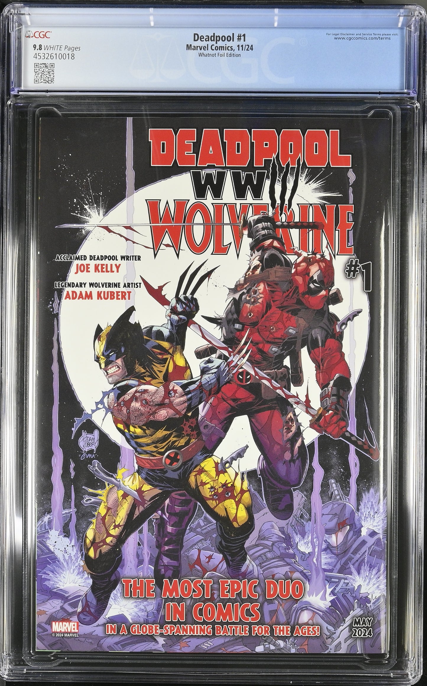 Deadpool Whatnot Edición estándar en lámina CGC 9.8