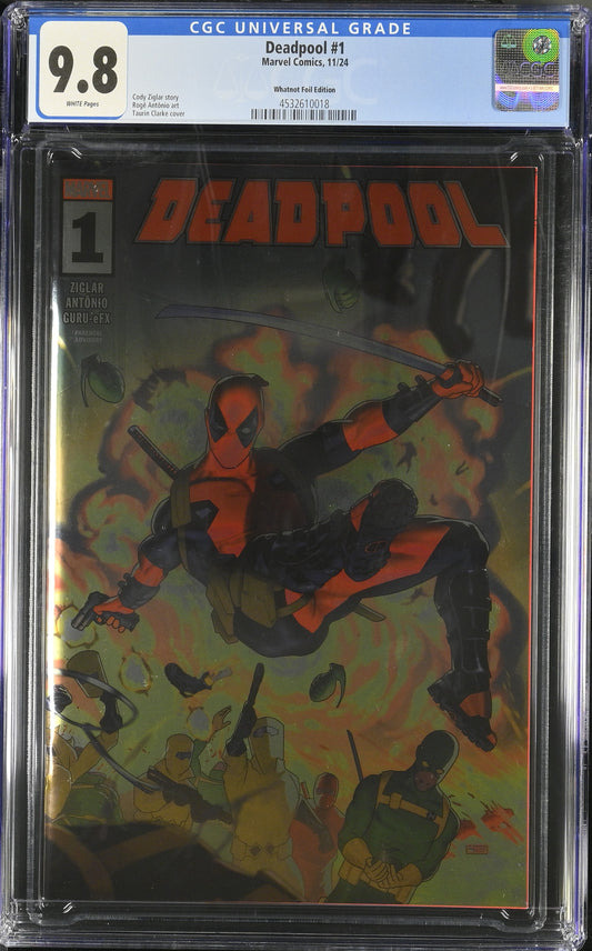 Deadpool Whatnot Edición estándar en lámina CGC 9.8