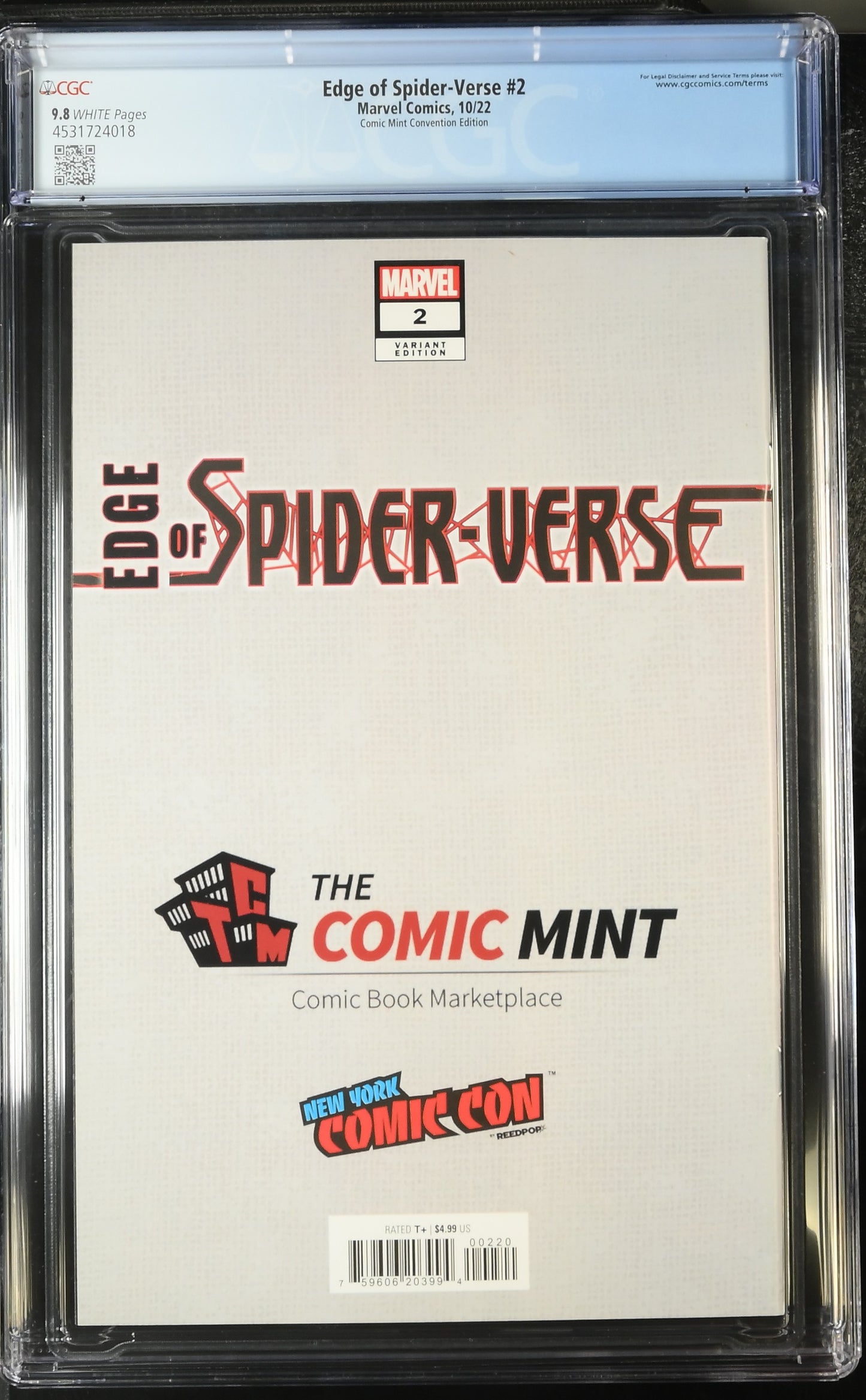 Edge of Spider Verse #2 CGC 9.8