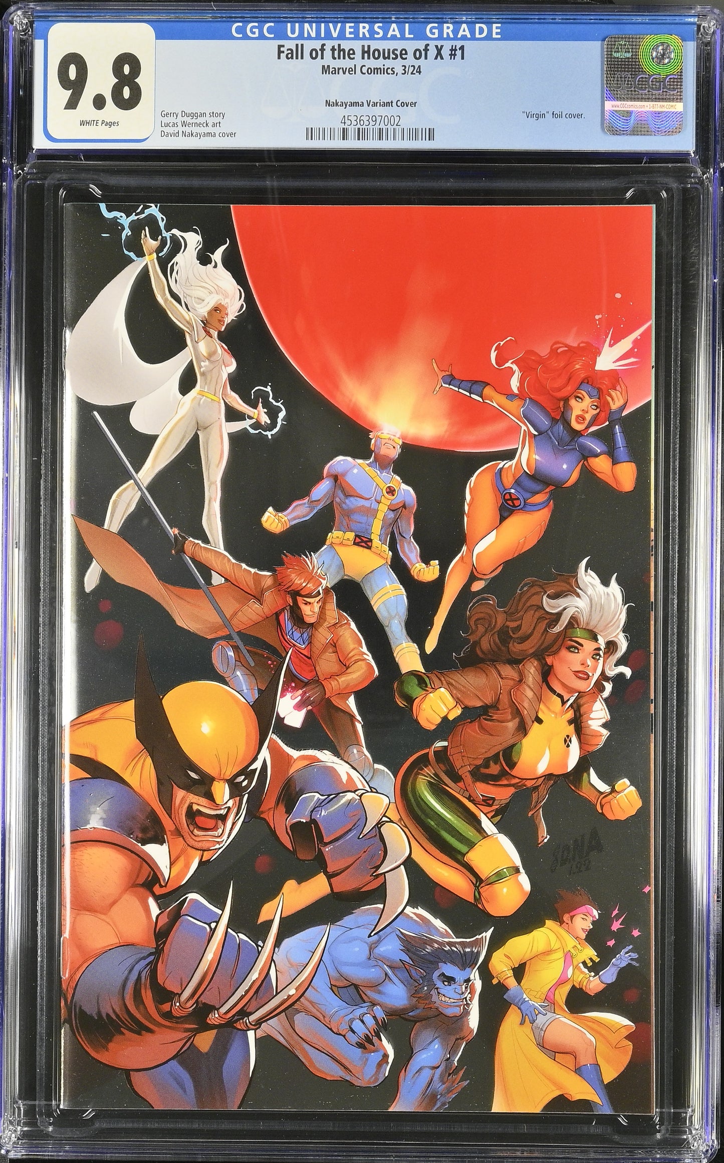 Fall of the House of X #1 DNA Virgin Foil Cover CGC 9.8