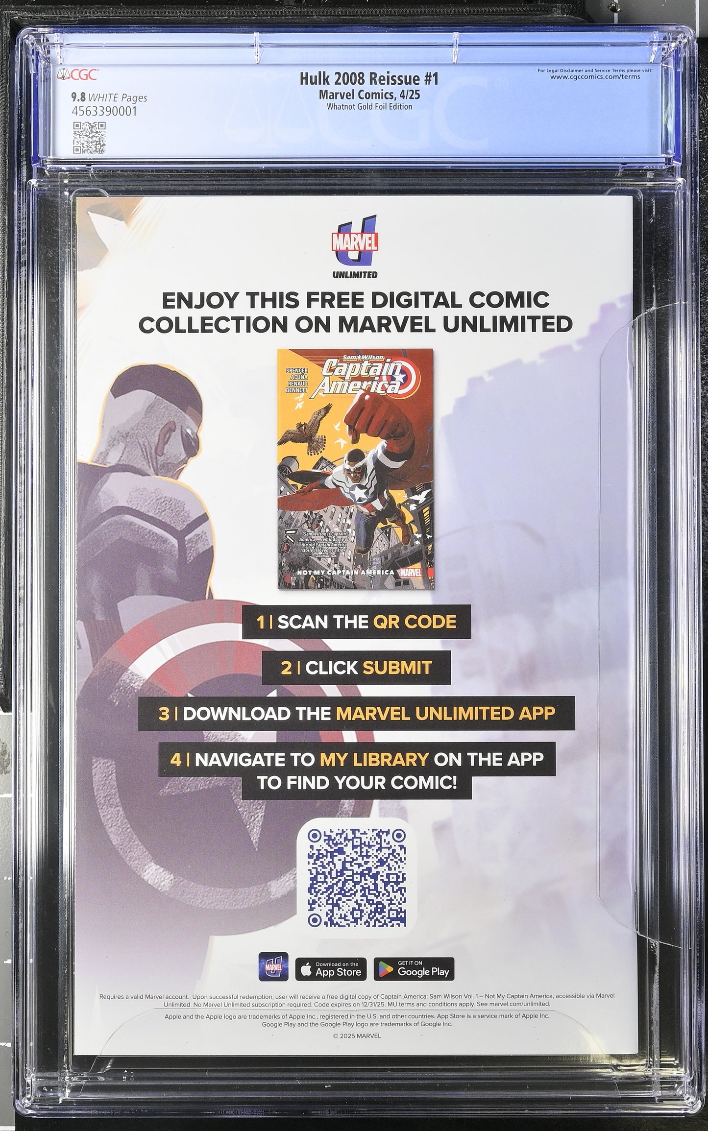 (A) A Gold Whatnot Red Hulk #1 CGC 9.8