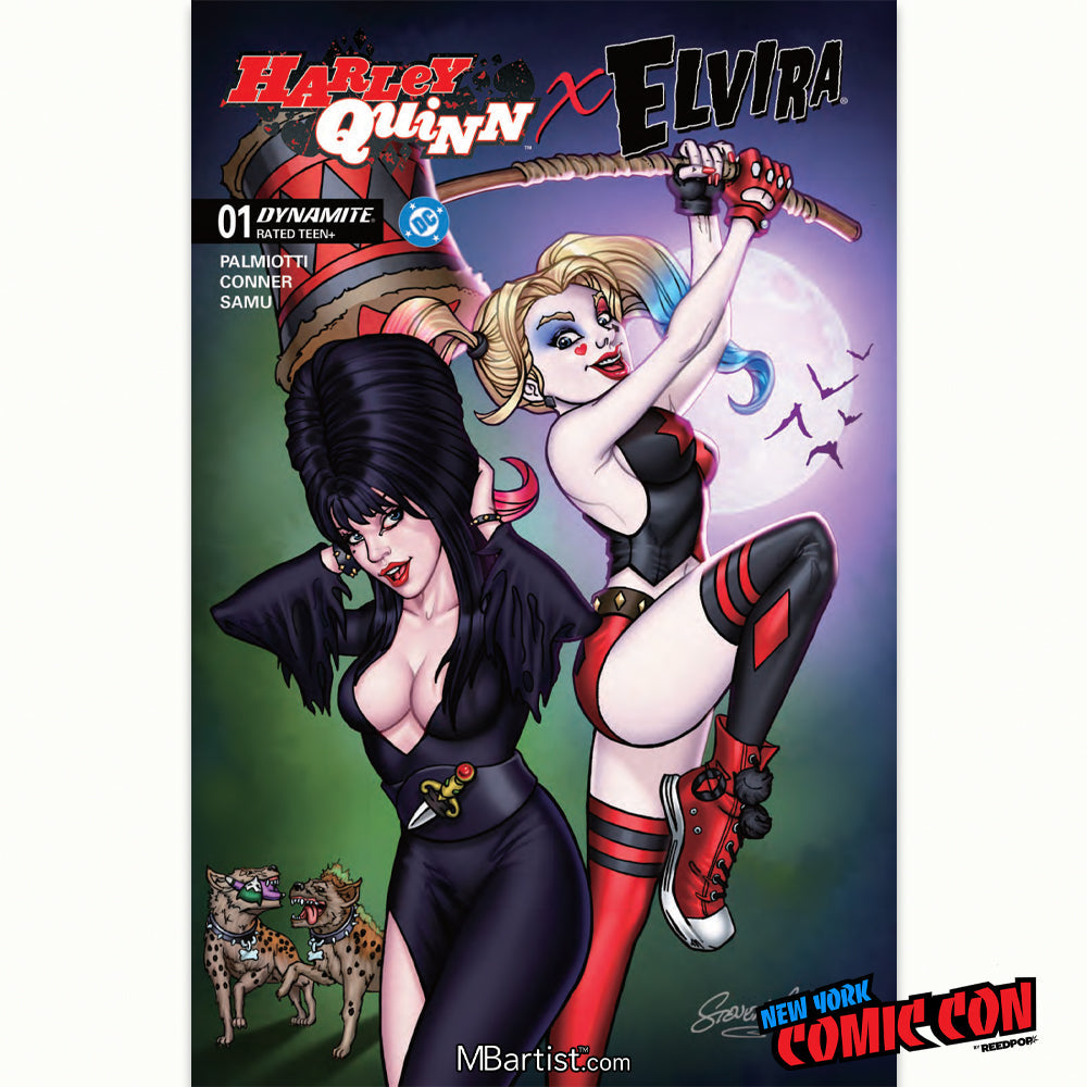 COMIC BOOK, PREORDER | HARLEY QUINN X ELVIRA #1: VARIANT EXCLUSIVE by Steven Ahola