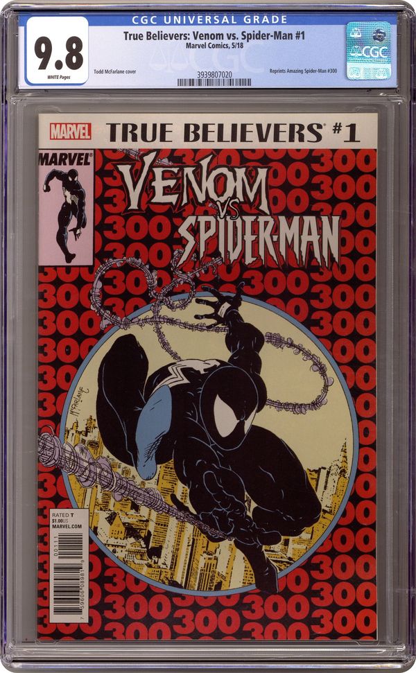 True Believers Venom vs Spider-man #1 CGC 9.8