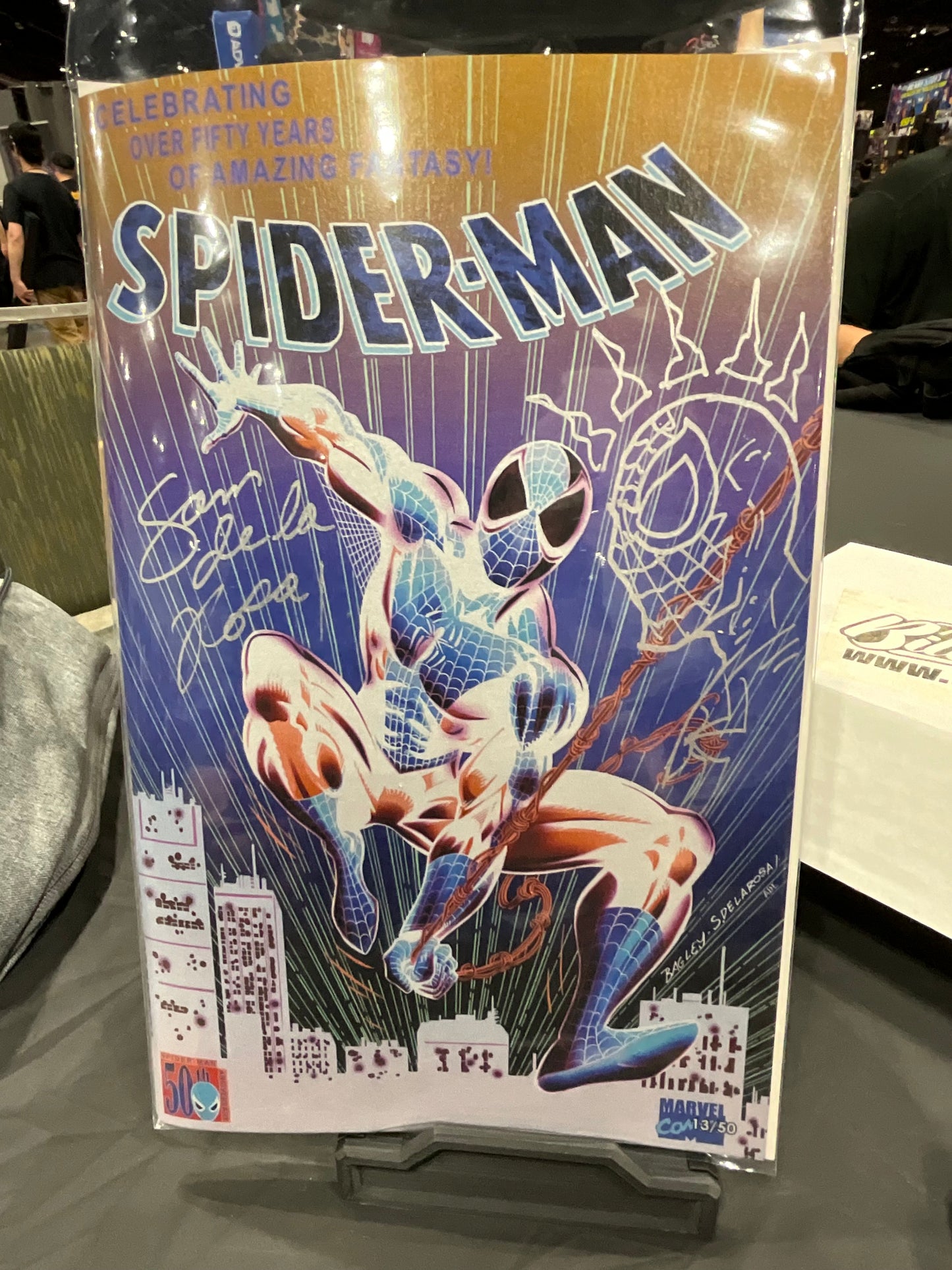 (A) Negative Space Spider Man LImited to 50 Sam De La Rosa signed and Remarqued