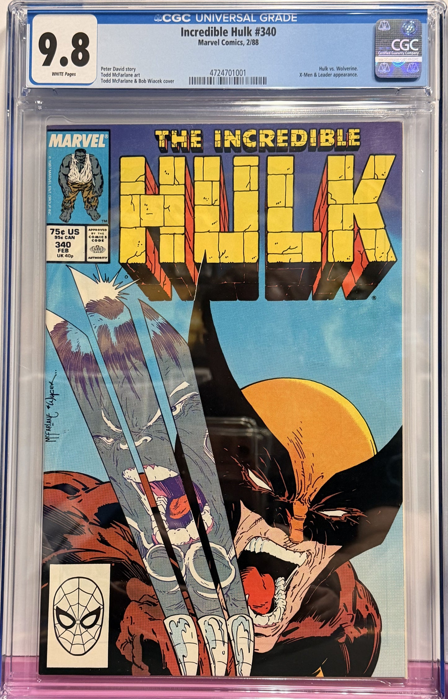 9.8 CGC Incredible Hulk #340 2/88