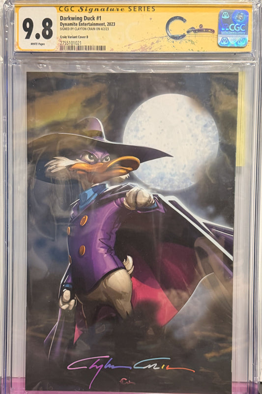 9.8 Signed Darkwing Duck #1 Clayton Crain