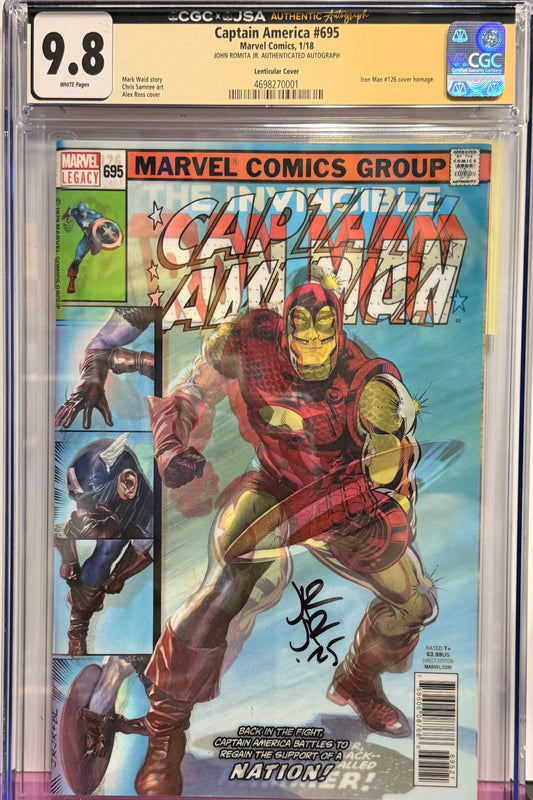 9.8 Signed Captain America #695