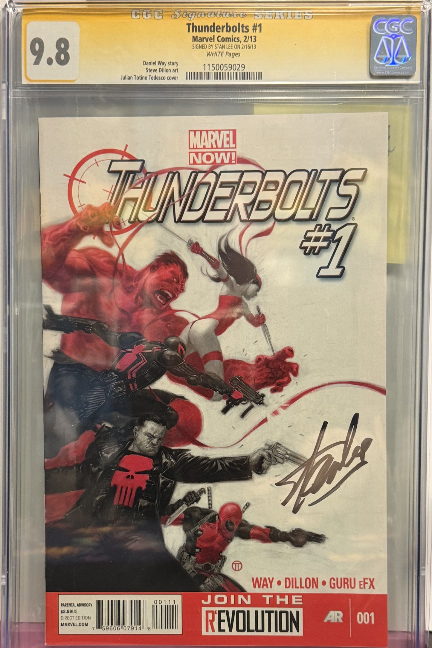 9.8 Signed Thunderbolts #1 2/13 Stan Lee Sig