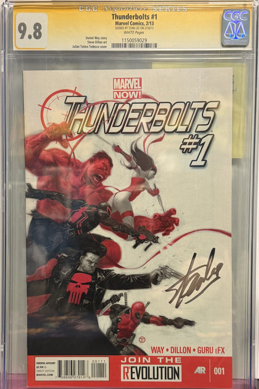 9.8 Signed Thunderbolts #1 2/13 Stan Lee Sig