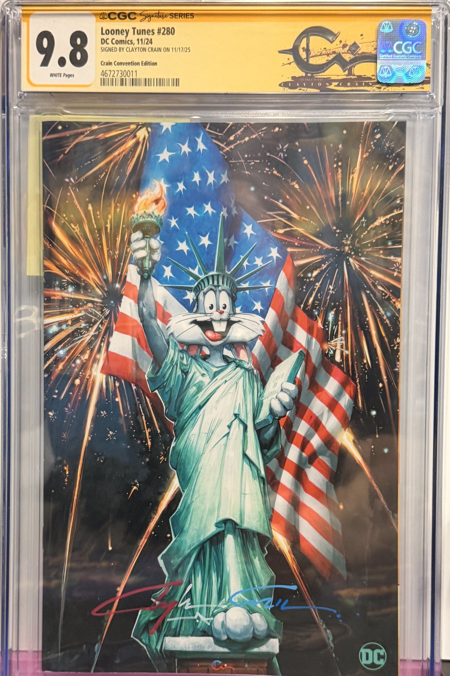 9.8 Looney Tunes #280 Crain Signed