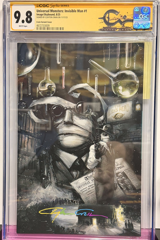 9.8 Signed Universal Monsters: Invisible Man #1 Crain