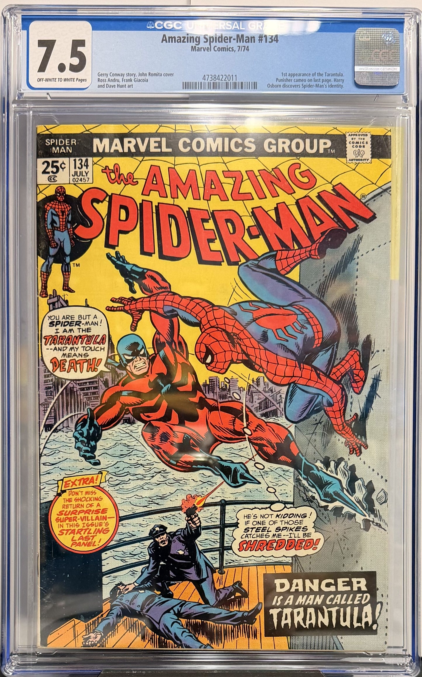 7.5 CGC Amazing Spider-Man #134 7/74
