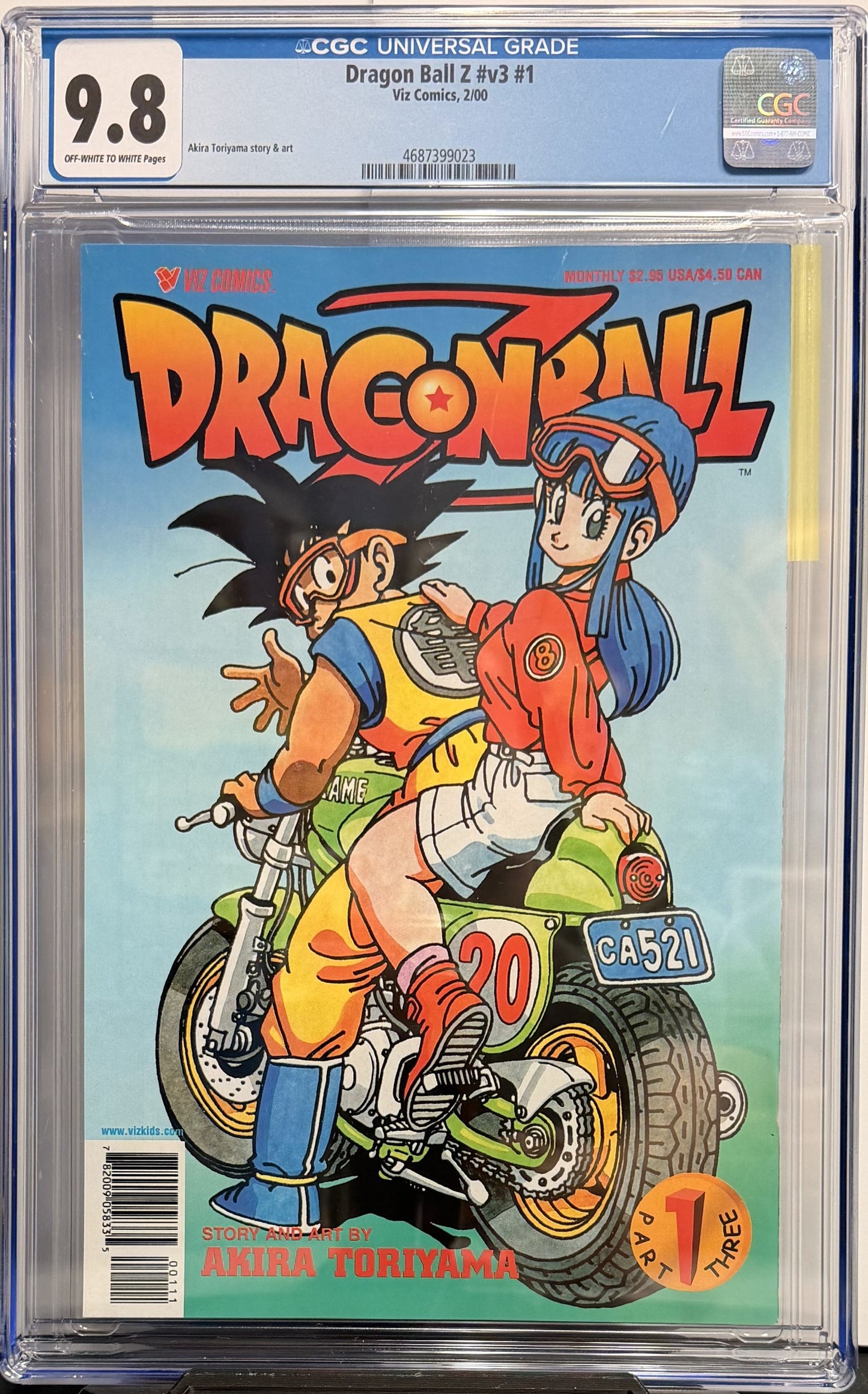 9.8 CGC Dragon Ball Z #v3 #1 2/00