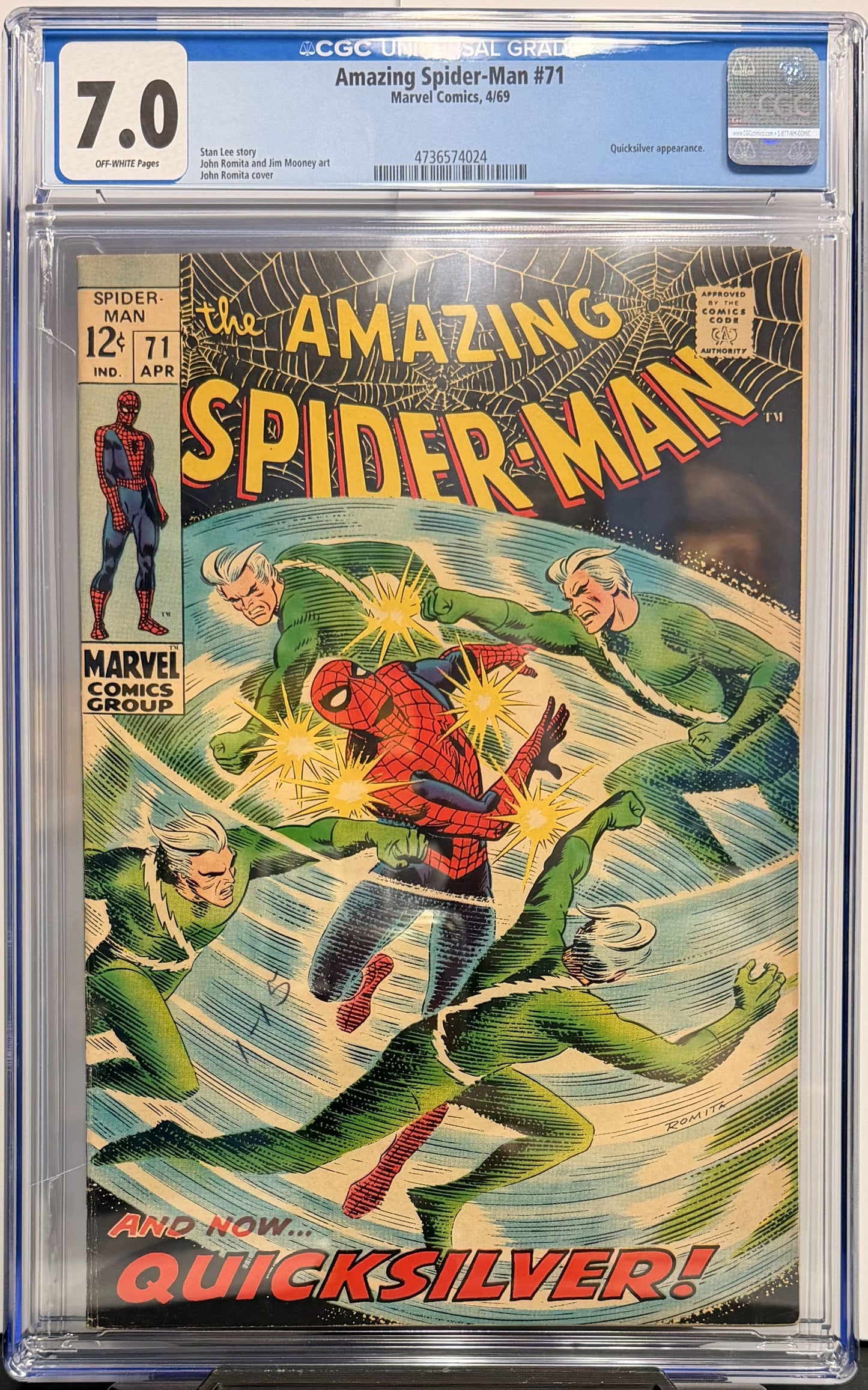 7.0 CGC Amazing Spider-Man #71 4/69