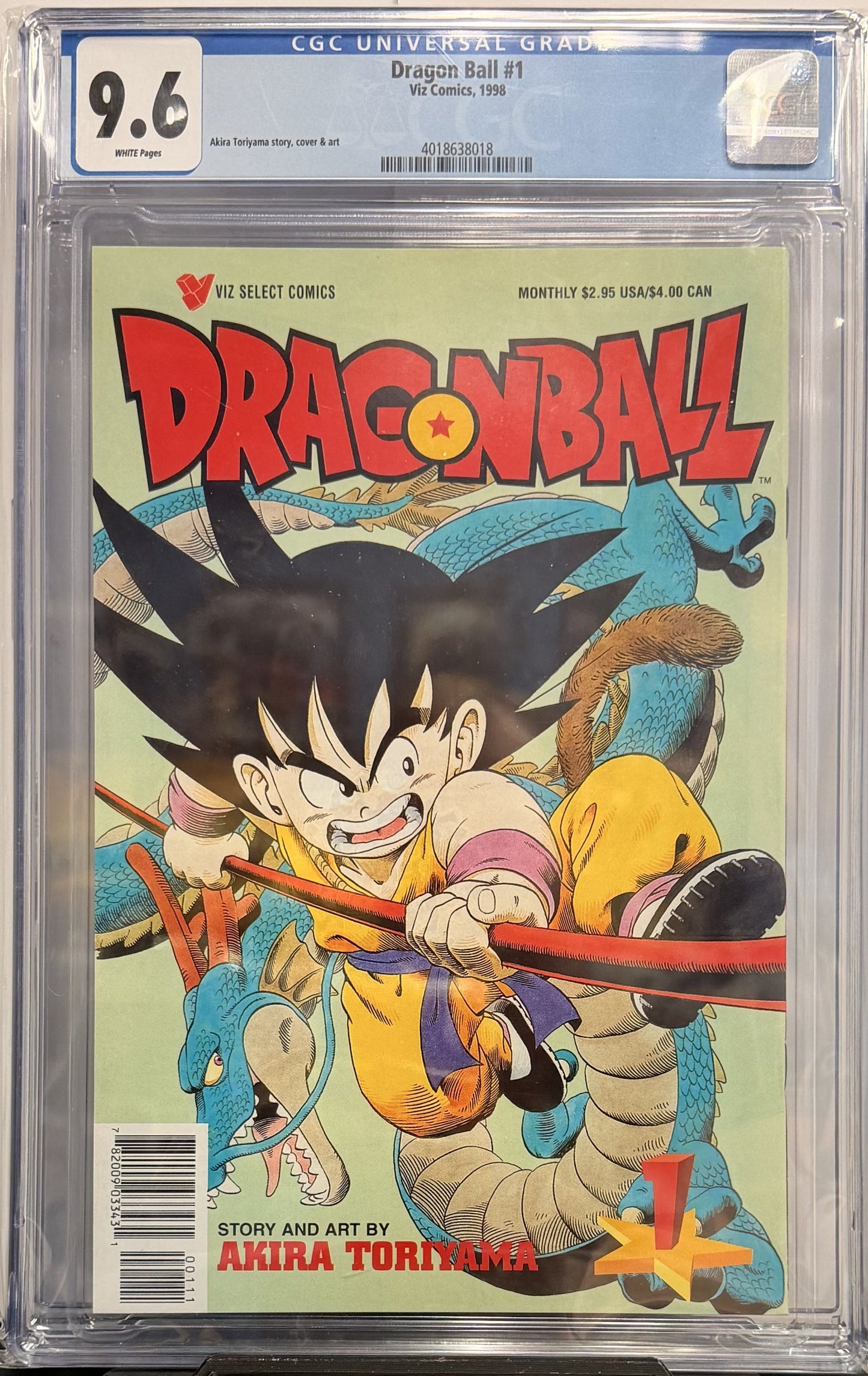 9.6 CGC Dragon Ball #1 1998