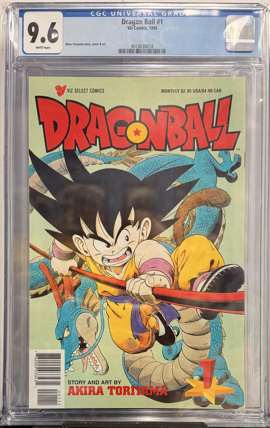 9.6 CGC Dragon Ball #1 1998